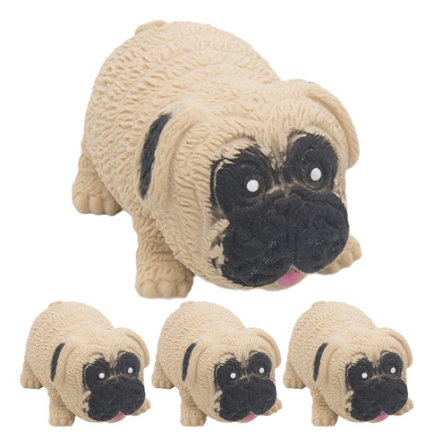 Pug Stress Relief Play Puppy, 4 Unidades