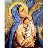 Kit De Pintura 5d Con Diamantes Virgen Maria Y Nino Jesus