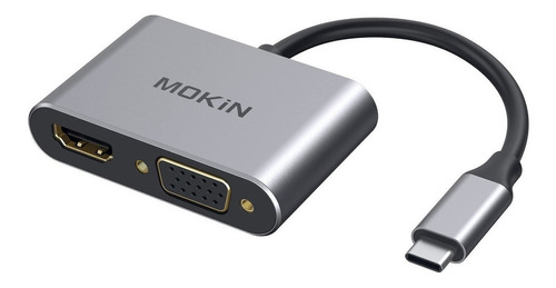 Usb C To Hdmi Vga Adapter, Type C Hub Thunderbolt 3 To Dual