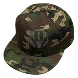 Gorra Visera Plana Tactica Camuflada Woodland Gabardina Army