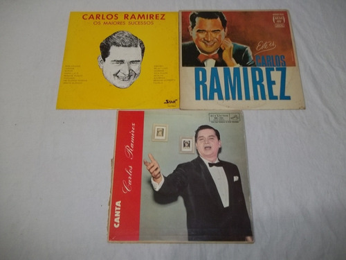 Lote Vinil Lp 3 Discos - Carlos Ramirez