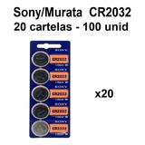 Bateria Cr2032 Sony 100 Unidades 