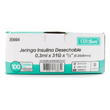 Jeringa De Insulina X 0.3ml 31g X 1/3  (8mm) Caja X 100 Uds 