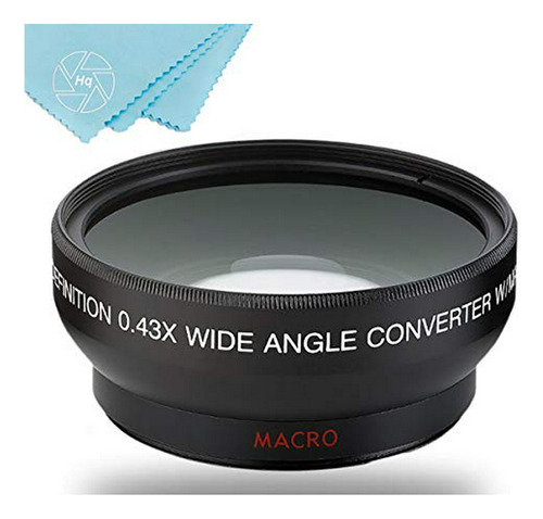 58mm .43x Lente Gran Angular Para Canon Rebel T3, T3i, T5, T