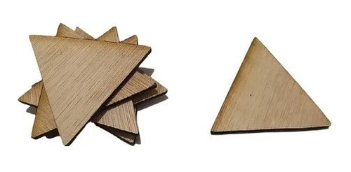 50 Triángulos Madera Terciada 10 Cm Manualidades