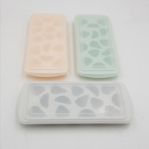 Cubeta Hielo Contenedor Plastico Con Tapa Figuras Frutas