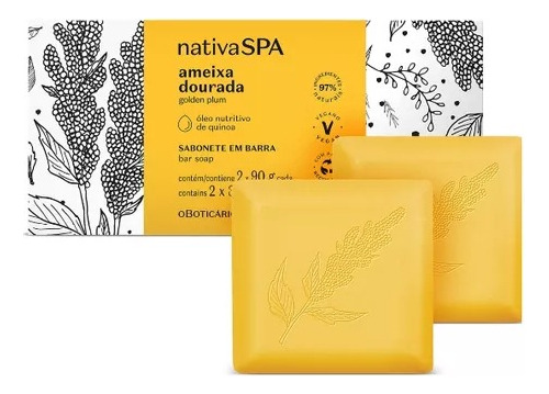 Sabonete Em Barra Nativa Spa Ameixa Dourada 2x90g