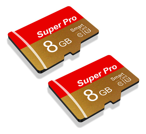 Super Pro-2 8 Gb Memory Card Bundle With Adap Red Gold
