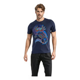 Playera Para Hombre Ajolote Azteca Espiritual Fosforescente 