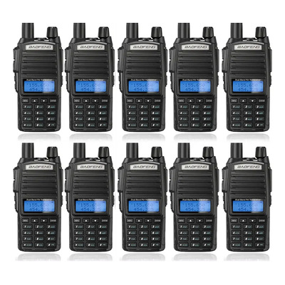 10 Radios Walkie Talkie Baofeng Uv82 Uhf\u002Fvhf 128 Canale 8km Bandas De Frecuencia 25 | 12.5khz Color Negro | Envío gratis
