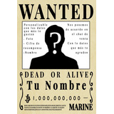Poster Mugiwara One Piece Recompensa Custom Nakama Wanted Re