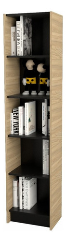 Biblioteca Torre Modular Cubos Desing Moderna + + + Color Olmo Finlandes Con Negro