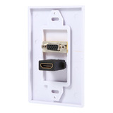 Cubierta De Placa De Pared Hdmi Vga, Placa De Pared Hdmi Vga