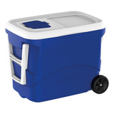 Caixa Térmica 50 Litros Cooler Rodas Vermelha Azul Soprano