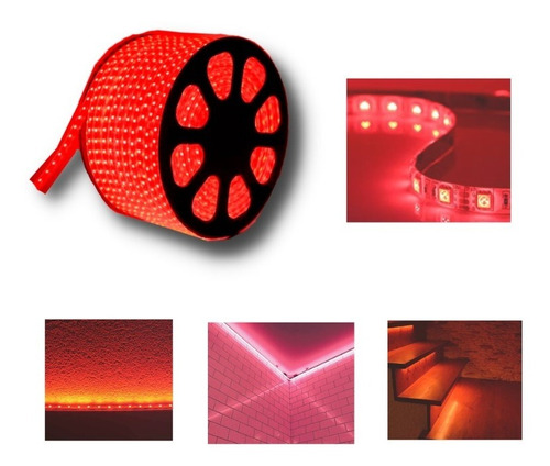 Tira Luces Led Adir 6851 50 Mts Luz Roja Neon 