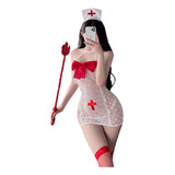 Vestido Sexy De Enfermera En Pijama