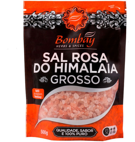 Sal Rosa Do Himalaia Grosso 500g (granel) Bombay Herbs & Spi