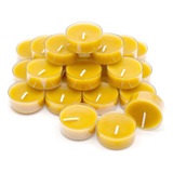 Velas De Té De Cera De Abeja Cruda 100% Pura, Velas Orgánica