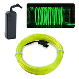 Wire Hilo 3m Traje Luminoso Luz Tira Neon Cable Led Dj Bar Luz Verde Fluorescente