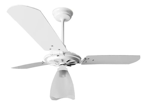 Ventilador De Teto Motor Grande Branco Com 3 Pás Branca 220v