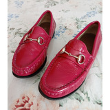 Mocasines De Piel Rosados Gucci