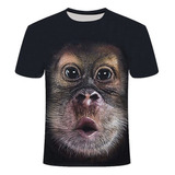 Camiseta Con Estampado 3d Orangutan/mono Out