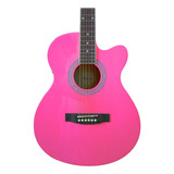 Guitarra Electroacústica Segovia Sgf238cepk Rosa Brillante 