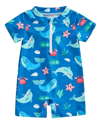 Traje De Baño Niño\u002Fbebe     Ballenas Y Delfines     | MercadoLibre