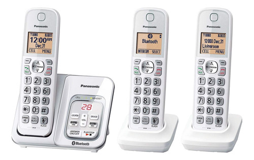 Set De 3 Telefonos Inalambricos Panasonic Bluetooth Kx-tg833