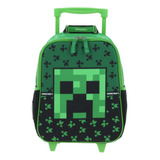 Mochila Chica Chenson Ruedas Niño Escolar Kinder Preescolar Minecraft Dupper Mc66085-g