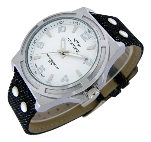 Reloj Montreal Mujer Ml915 Resistente Al Agua Malla De Jean