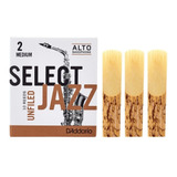 Kit C/ 3 Palhetas Select Jazz Unfiled Medium - Sax Alto 2,0