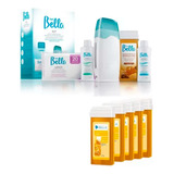 Kit Depilação Roll-on Bivolt Depil Bellla + 5 Cera Refil Mel