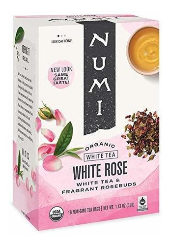 Numi Orgánica Té Blanco Rose, 16 Contador De Cajas De Bolsit