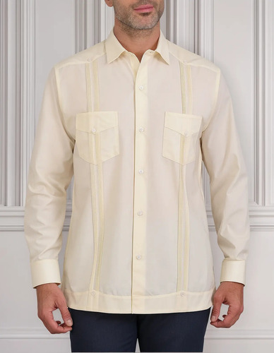 Guayabera Mariscal Manga Larga Corte Americano