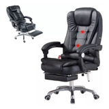 Silla Sillon Gamer Ejecutivo Gaming Reclinable Masage Color Negro Material Del Tapizado Cuero Sintético