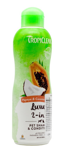 Tropiclean Shampoo Y Acondicionador Papaya Y Coco 592 Ml
