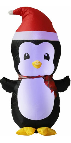 Inflable Navideño Pingüino Iluminado Led