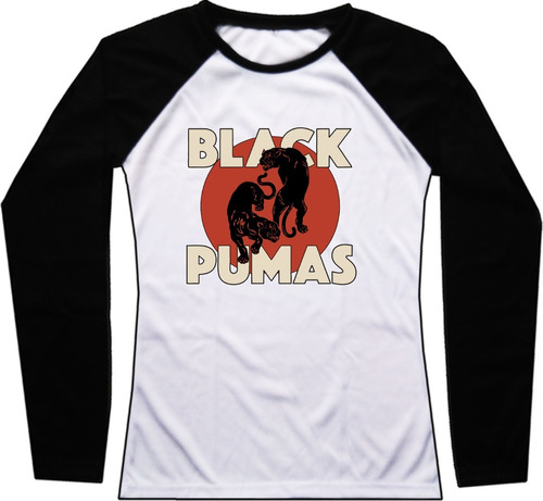 Buzo Black Pumas Rock Soul Dama Raglan Bca Urbanoz