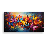 80x40cm Cuadros Abstractos De Mariposas En Relieve Flores