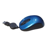 Mouse Optico Alambrico Mini Retractil Alta Precisión