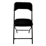 Silla Plegable Plastico Duro Negra Set De 5 Pzs