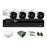 Kit Intelbras 4 Câmeras De Segurança 720p Dvr 4 Canais