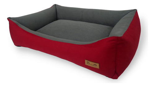 Cama Perro Gato Premium Impermeable Resistente 20 A 40 Kg Color Rojo