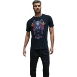 Playera Larva Para Hombre Lobo Desierto Fosforescente Rave