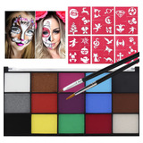 Kit De Pintura Facial De 15 Colores, Kit De Pintura Facial P