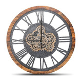 Whiteleopards Reloj De Pared Grande De Color Madera De 24 Pu