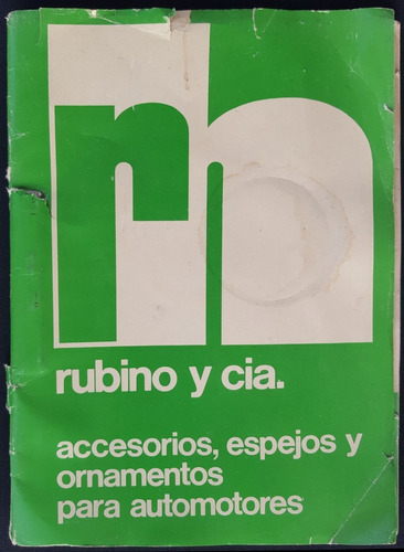 Catálogo Antiguo Rubino Y Cia. Accesorios Automotores. 23226