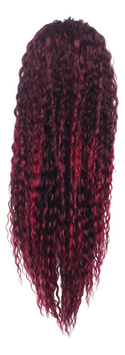 Peruca Front Lace Longa 100% Orgânica Cacheada Afro 60cm+wig