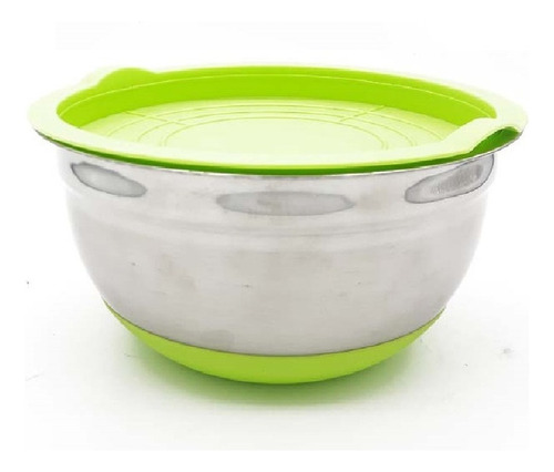 Bowl Acero Inox 20cm Base Silicona Y Tapa Hermetica 1,8 L